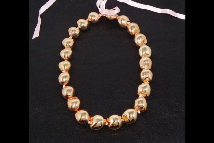 18K Rose Gold Dipped Kukui Nut Lei