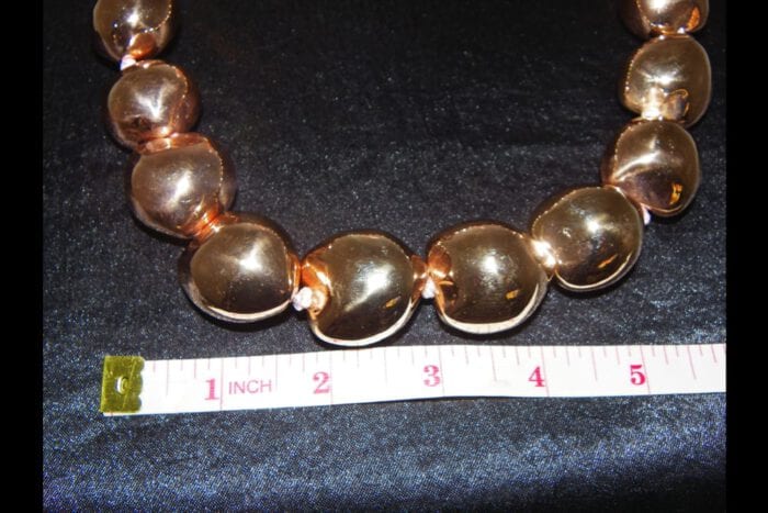 18K Rose Gold Dipped Kukui Nut Lei