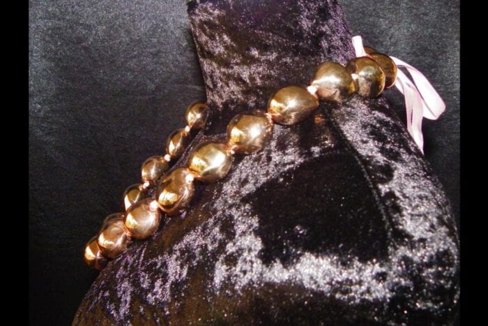 18K Rose Gold Dipped Kukui Nut Lei