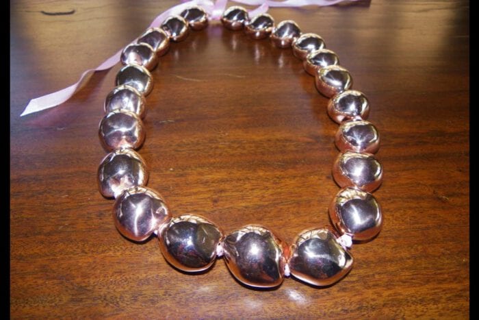 18K Rose Gold Dipped Kukui Nut Lei