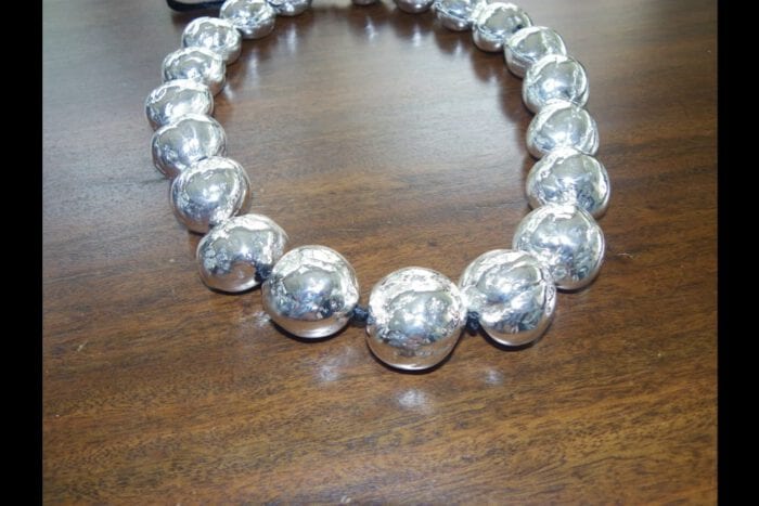 Silver Plated Natural Kukui Nut Lei