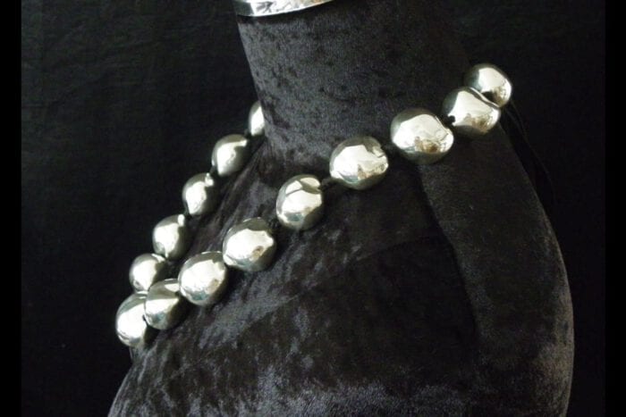 Silver Plated Smooth Kukui Nut Lei