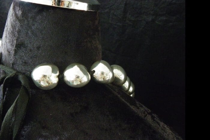 Silver Plated Smooth Kukui Nut Lei