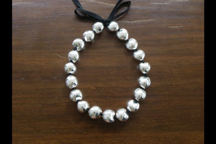 Silver Plated Smooth Kukui Nut Lei