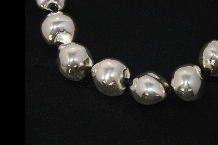 Silver Plated Smooth Kukui Nut Lei