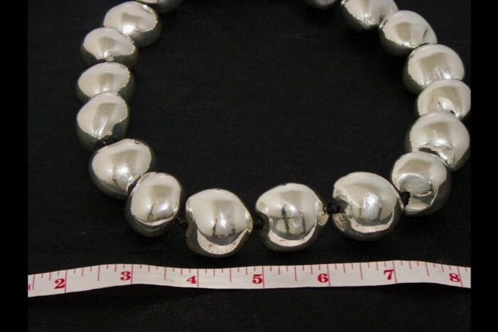 Silver Plated Smooth Kukui Nut Lei